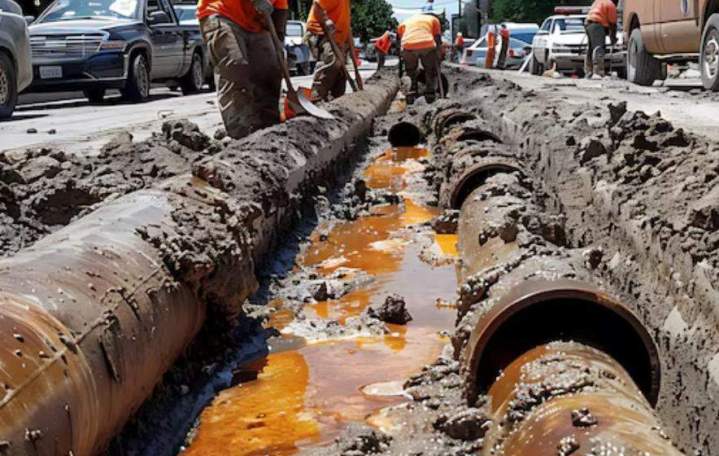 Travaux d'assainissement à Pacy-sur-Eure